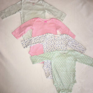 CARTER’S Baby Girl Long Sleeve Onesie Bundle | 6M